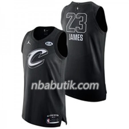 NBA Mænd Trøje Cleveland Cavaliers Lebron James 23 2018 All Star Jordan Brand Sort Swingman